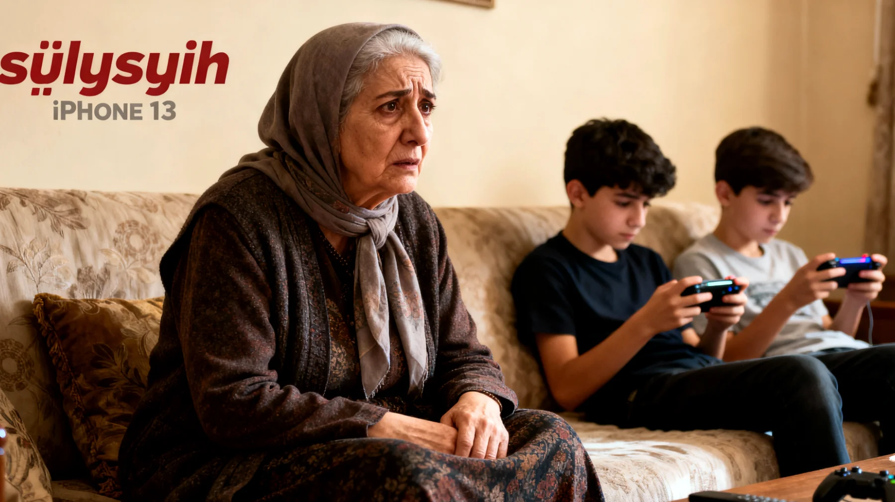 Büyükanne, ergen torunlarının sürekli akıllı telefon ve video oyunlarıyla vakit geçirmesinden endişeli. Birlikte zaman geçirdiklerinde bile torunlar ekranlara odaklanıyor ve büyükanne ile göz teması kurmuyorlar. Büyükanne teknolojiye sınır koymak istiyor ama torunlarını üzmekten ve ilişkilerini bozmaktan korkuyor."