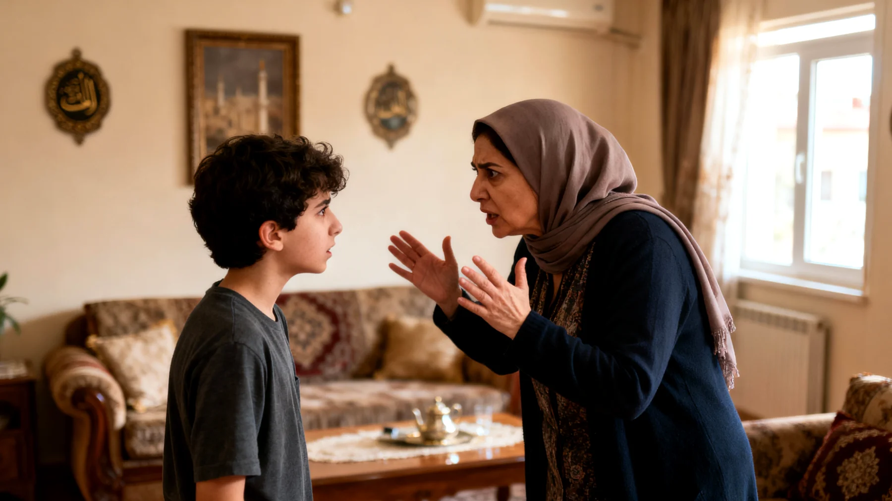 Genç yetişkin çocuk, anne tarafından belirlenen kuralları ve sınırları sürekli ihlal ediyor ve kendi yaşam tarzıyla ilgili tartışmalar aileyi gerginleştiriyor."