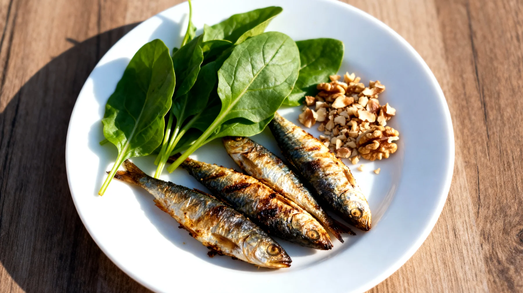 Sardalya ve Cevizli Karahindiba Salatası"