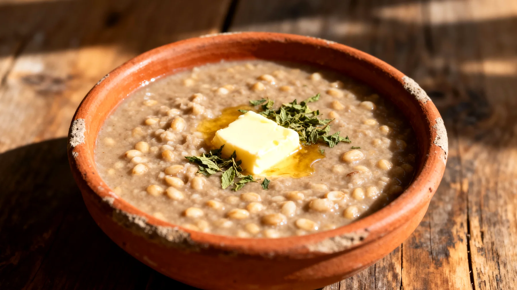 Tarhana çorbası (tam tahıllı ve ev yapımı)"